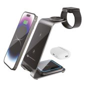 Forcell F-ENERGY Simply Charge 3in1 compatible with Apple Watch and Samsung Watch grey