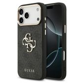 Obal Guess PU Leather 4G Metal Logo Gold Frame Apple iPhone 17 Pro Max GUHCP17X4GMGCGR čierny