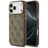Obal Guess PU Leather 4G Gold Frame MagSafe Apple iPhone 17 Pro Max GUHMP17XP4MSEGCW hnedý