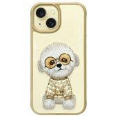 Obal NIMMY GLASSES COOL DOG Apple iPhone 15 béžový