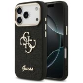 Obal Guess PU Fixed Glitter 4G Metal Frame Apple iPhone 17 Pro GUHCP17LHG4SGCK čierny