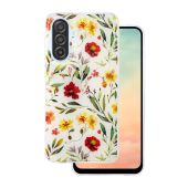 Glow Glam TPU Samsung A16 4G/A16 5G kvety - biele