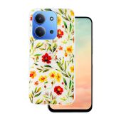 Glow Glam TPU Xiaomi Redmi 15 LTE/5G  kvety - biele