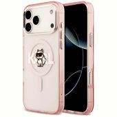 KARL LAGERFELD IPHONE 17 Pro Max compatible with MagSafe KLHMP17XHGCHGKBP (IML Choupette Sketch Logo) pink