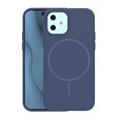 Obal Silicone Thin Mag Apple iPhone 12/12 Pro tmavomodrý