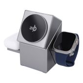 Bezdrôtová nabíjačka Forcell F-Energy 3v1 Rotation Cube Qi2 MagSafe (F-06) - strieborná