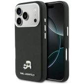 Obal Karl Lagerfeld PU Karl and Choupette Heads Pins MagSafe Apple iPhone 17 Pro Max KLHMP17X6PFKCLK čierny