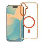Obal FRAME CLEAR HYBRID MAG COVER MagSafe Samsung Galaxy A37 5G A376 oranžový