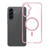 Obal FRAME CLEAR HYBRID MAG COVER MagSafe Samsung Galaxy A56 5G A566 ružový