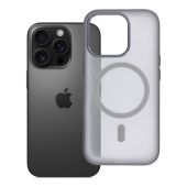 Obal FLEXLINE MAG COVER MagSafe Apple iPhone 16 Pro sivý
