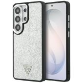 Guess case Fixed Glitter Triangle MagSafe for Samsung Galaxy S26 Ultra silver