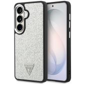 Guess case Fixed Glitter Triangle MagSafe for Samsung Galaxy S26 silver