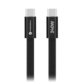 Forcell F-Energy Cafule Flat CCFN23, USB-C/USB-C, QC4.0 PD 5A 240W, 1.2m, čierny