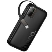 Powerbank Hoco 10000 mAh QC PD 20W Q51 USB-C kábel - čierny