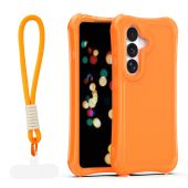 Obal Safepop Strap Samsung Galaxy S24 5G S921/S25 5G S931 oranžový