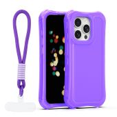 Obal Safepop Strap Apple iPhone 15 Pro fialový