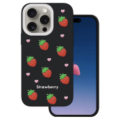 Obal Strawberry Apple iPhone 14 Pro/15 Pro čierny