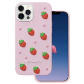 Obal Strawberry Apple iPhone 12/12 Pro ružový