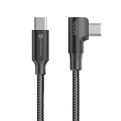 Forcell F-Energy Cafule 90° CC-1Deg, USB-C/USB-C, QC4.0 PD 5A 100W, 1.2m, čierny