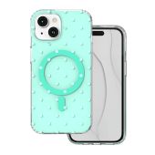 Obal Bubble Dots Mag Apple iPhone 15 zelený