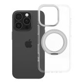 Obal Frame Circle Stand MagSafe Apple iPhone 16 Pro transparentný