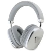 Guess Saffiano PU Leather Triangle Logo Wireless Headphones GUBHK1SATSS Silver