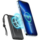 VEGER 10000 mAh s indukčným nabíjaním kompatibilná s MagSafe PD QC3.0 2A 20W MagOn (VP1151/W1151) čierna