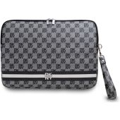 DKNY PU Leather Checkered Pattern and Stripe Computer Bag 15/16" DKCS16PVSHLK Black