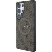 Obal Guess PU Leather 4G Colored Ring MagSafe Samsung Galaxy S25 Ultra 5G S938 GUHMS25LG4GFRW Brown