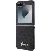 Obal Guess PC/TPU Glitter Flakes Metal Logo Samsung Galaxy Z Flip6 5G F741 GUHCZF6HGGSHK Black