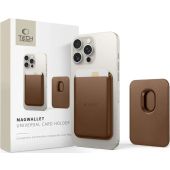 Tech-Protect MagWallet MagSafe Universal Magnetic Card Holder Brown, magnetická peňaženka