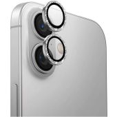 Ochranné sklo na fotoaparát UNIQ Optix Aluminium Camera Lens Protector Apple iPhone 16/16 Plus white shimmer