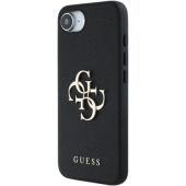 Obal Guess PU Grained 4G Metal Logo Apple iPhone 16e/17e GUHCPSE4PGT4MBK Black