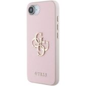 Obal Guess PU Grained 4G Metal Logo Apple iPhone 16e GUHCPSE4PGT4MBP Pink