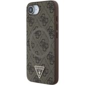 Obal Guess PU 4G Strass Triangle Metal Logo Apple iPhone 16e/17e GUHMPSE4P4TDPW Brown