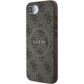 Obal Guess PU Leather 4G Colored Ring MagSafe Apple iPhone 16e/17e GUHMPSE4G4GFRW Brown