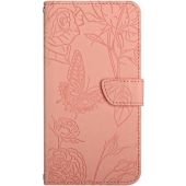 Obal MEZZO Book Xiaomi Redmi A5/POCO C71 kvety a motýle ružový