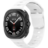 Remienok Bizon Strap Watch Silicone Samsung Galaxy Watch Ultra 47 mm biely