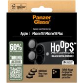 PanzerGlass - Ochranný kryt objektívu Hoops pre Apple iPhone 16/16 Plus, čierna