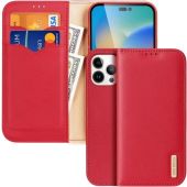 Obal Dux Ducis Hivo Book Apple iPhone 15 Pro červený (ochrana proti čítaniu RFID čipov)