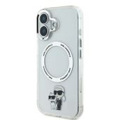 Obal Karl Lagerfeld IML Karl and Choupette MagSafe Apple iPhone 16 KLHMP16SHNKCIT transparentný