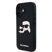 Obal Karl Lagerfeld 3D Rubber Double Heads Apple iPhone 16 KLHCP16SRBCKCHLK čierny
