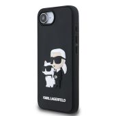 Obal Karl Lagerfeld 3D Rubber Karl and Choupette Apple iPhone 16e/17e KLHCPSE43DRKCNK čierny