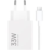 Xiaomi MDY-11-EZ, USB-A 33W + USB-C kábel, biela (Bulk)