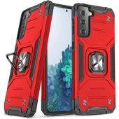 Obal Rugged Ring Armor Samsung Galaxy S22 5G S901 červený