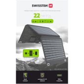 Swissten skladací solárny nabíjací panel 22W (USB-C;USB-A)