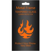 Tempered glass metal frame Apple iPhone X/XS/11 Pro black frame