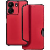 Obal RAZOR Book Xiaomi Redmi 13C/Poco C65 red