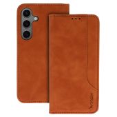 Obal Wonder Prime Book Xiaomi Redmi Note 14 4G hnedý