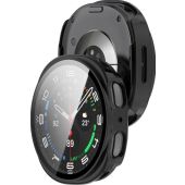 Ochranné puzdro/sklo Bizon Case PlusGlass Watch Samsung Galaxy Watch 8 40mm čierne